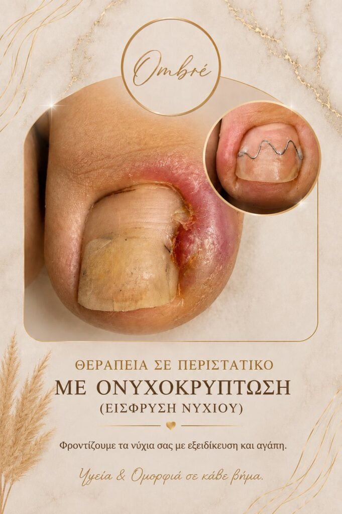 Θεραπεία σε περιστατικό ονυχοκρύπτωσης